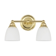 Beaumont Lane 2 Light Bath Light in Polished Brass