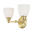 Beaumont Lane 2 Light Bath Light in Polished Brass