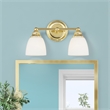 Beaumont Lane 2 Light Bath Light in Polished Brass