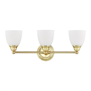Beaumont Lane 3 Light Bath Light in Polished Brass