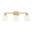 Beaumont Lane 3 Light Bath Light in Polished Brass