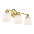Beaumont Lane 3 Light Bath Light in Polished Brass