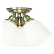 Beaumont Lane 3 Light Ceiling Mount in Antique Brass