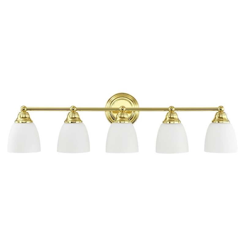 Beaumont Lane 5 Light Bath Light in Polished Brass