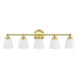 Beaumont Lane 5 Light Bath Light in Polished Brass
