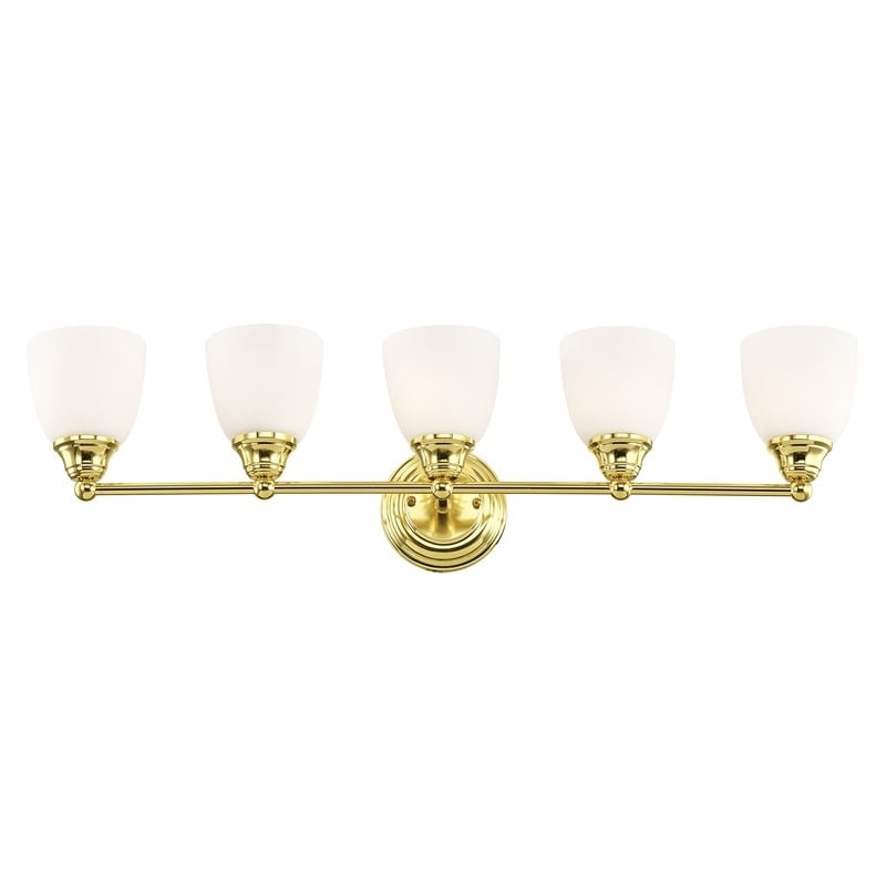 Beaumont Lane 5 Light Bath Light in Polished Brass