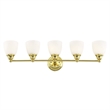 Beaumont Lane 5 Light Bath Light in Polished Brass