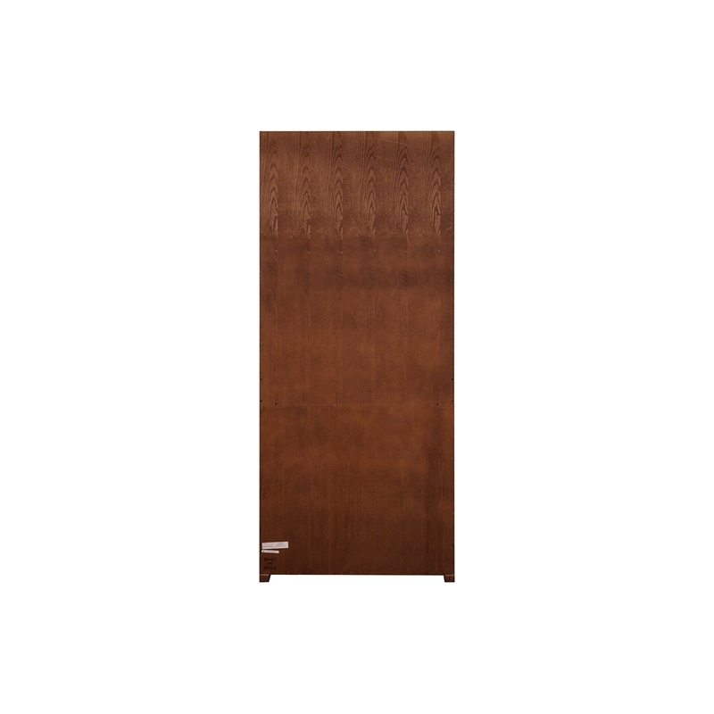 Beaumont Lane Transitional Wood Bookcase with Doors Storage Cabinet in Brown