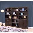Beaumont Lane Transitional Wood Executive Bookcase With Doors in Brown