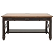Beaumont Lane Traditional Wood Writing Desk with Drawers in Black