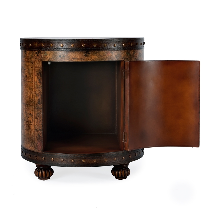 Beaumont Lane Wood Brown End Table Round 22