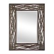 Beaumont Lane Metal Mirror in Distressed Mocha Brown