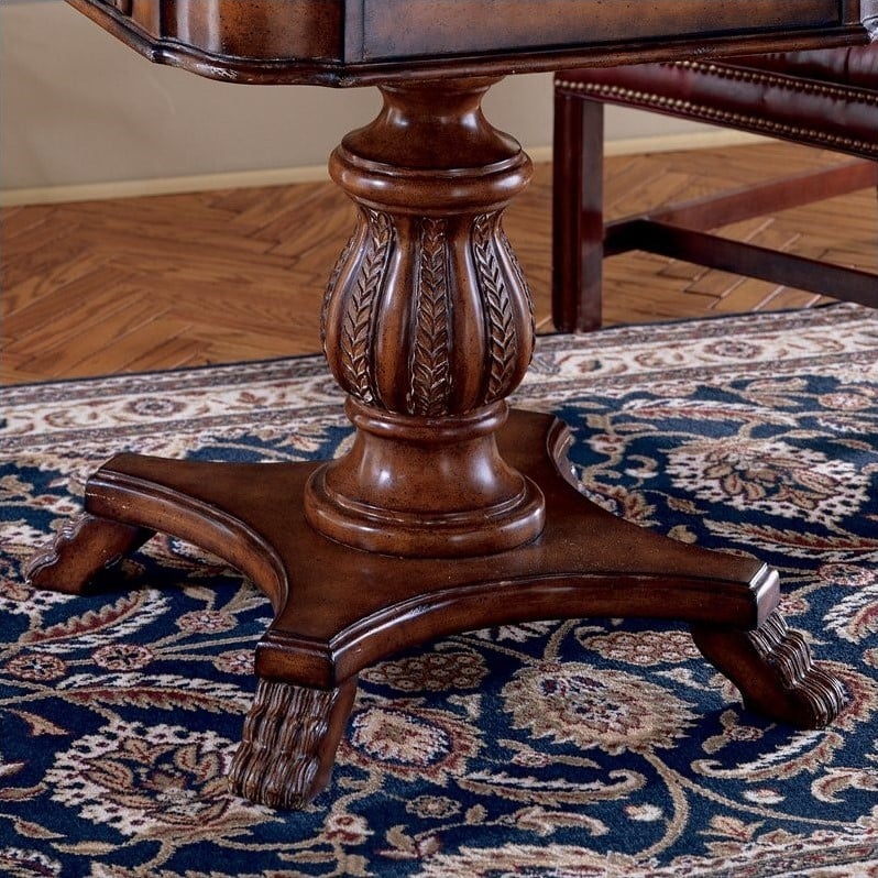 Beaumont Lane Wood Brown Game Table Circular Reversible 31
