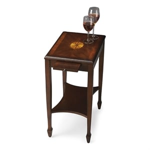 Beaumont Lane Wood Plantation Cherry Side Table Rectangular 26&quotH x 12&quotW x 18&quotD