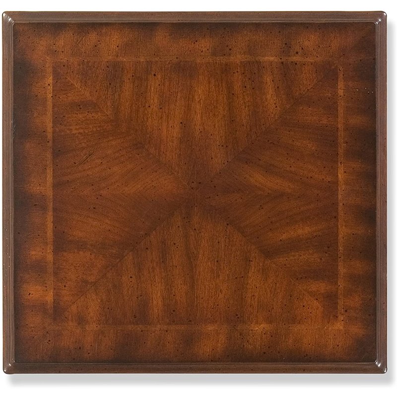 Beaumont Lane Wood Cherry Dark Brown Nesting Tables Set of 3 Rectangular Distressed 26