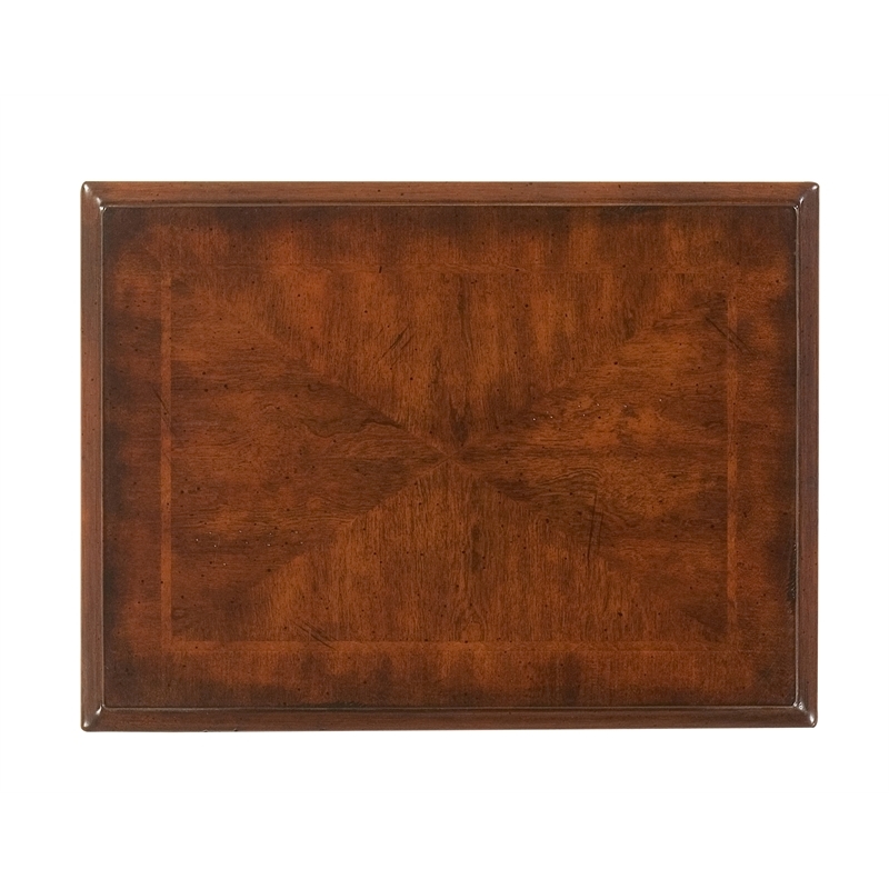 Beaumont Lane Wood Cherry Dark Brown Nesting Tables Set of 3 Rectangular Distressed 26