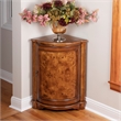 Beaumont Lane Transitional Wood Corner Cabinet in Ash Burl Brown