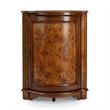 Beaumont Lane Transitional Wood Corner Cabinet in Ash Burl Brown