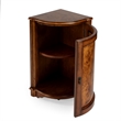 Beaumont Lane Transitional Wood Corner Cabinet in Ash Burl Brown