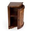 Beaumont Lane Transitional Wood Corner Cabinet in Ash Burl Brown
