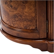 Beaumont Lane Transitional Wood Corner Cabinet in Ash Burl Brown