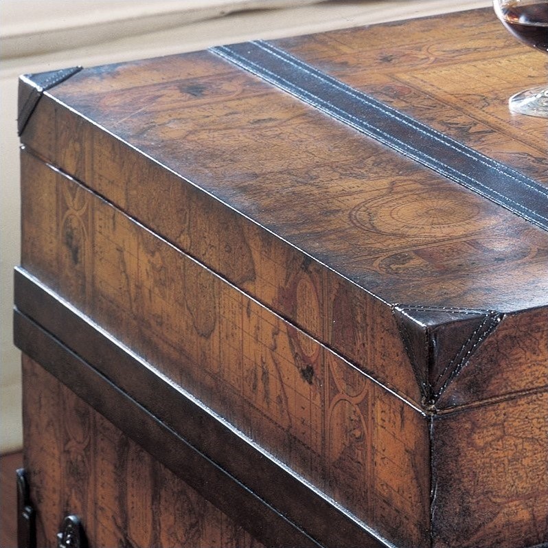 Beaumont Lane Wood Medium Finish Coffee Table Rectangular Storage Drawer 36