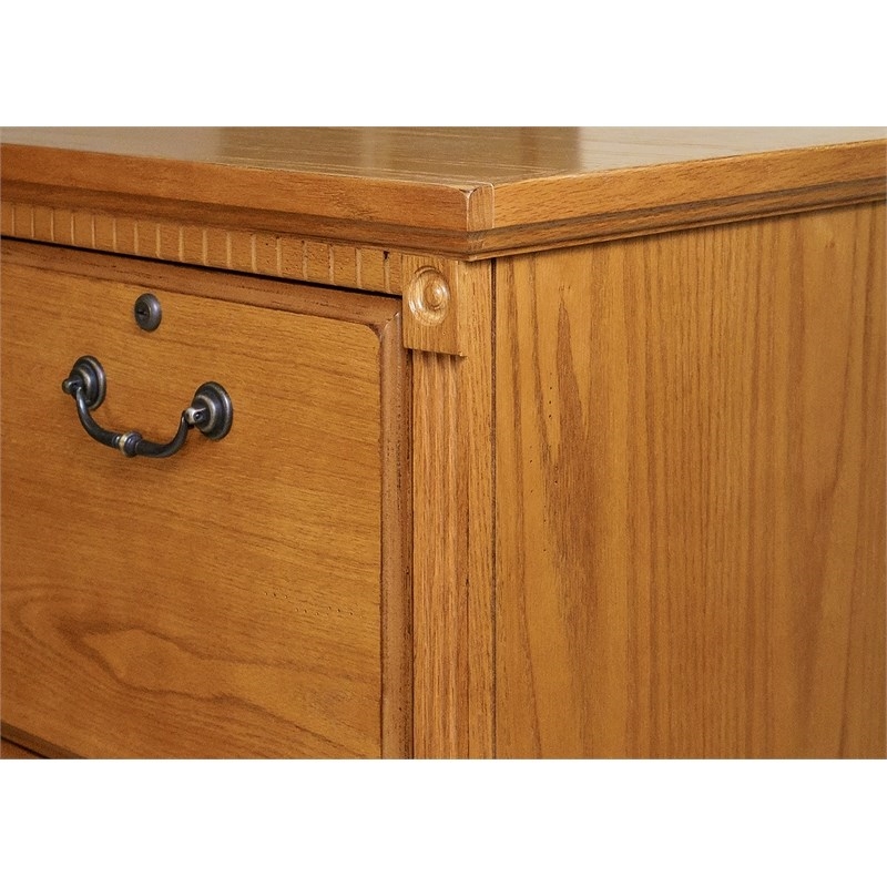 Beaumont Lane 4 Drawer Vertical File Cabinet in Distressed Wheat