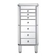 Beaumont Lane Mirrored Silver Jewelry Armoire Unassembled