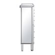 Beaumont Lane Mirrored Silver Jewelry Armoire Unassembled