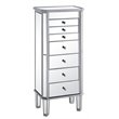 Beaumont Lane Mirrored Silver Jewelry Armoire Unassembled