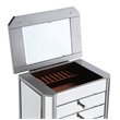 Beaumont Lane Mirrored Silver Jewelry Armoire Unassembled