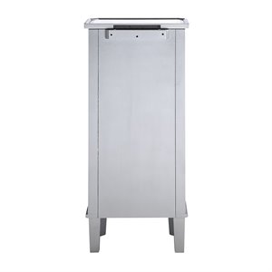 Beaumont Lane Mirrored Silver Jewelry Armoire Unassembled