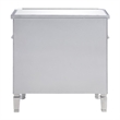 Beaumont Lane 2 Door Mirrored Glass/Marble Chest in Silver/Clear