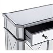 Beaumont Lane 2 Door Mirrored Glass/Marble Chest in Silver/Clear