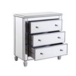Beaumont Lane Modern 3-Drawer Solid Wood/MDF Chest in Silver