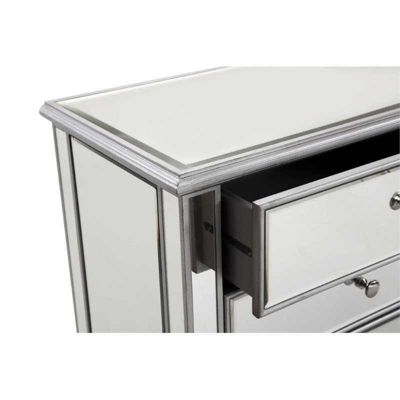Beaumont Lane Wood White Dresser Rectangular Contemporary 48
