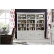 Beaumont Lane Mahogany Pure White Bookcase Rectangular Adjustable Shelving 94.5