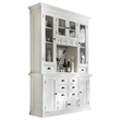 Beaumont Lane Solid Mahogany Pure White China Cabinet Rectangular Beveled Glass 86.6