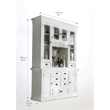 Beaumont Lane Solid Mahogany Pure White China Cabinet Rectangular Beveled Glass 86.6