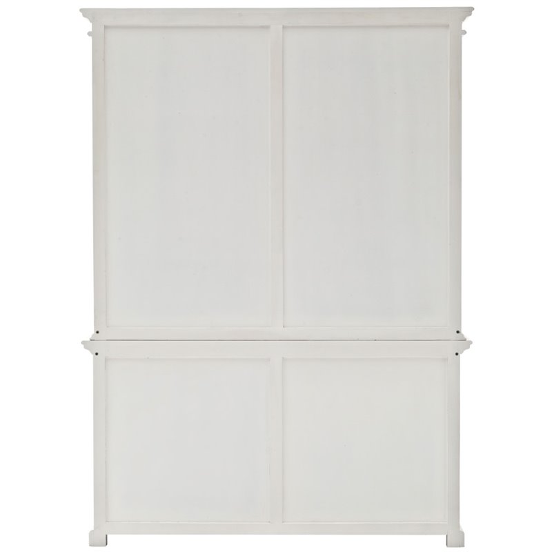 Beaumont Lane Storage Cabinet with Hutch in Pure White