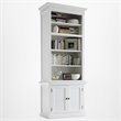 Beaumont Lane Mahogany Pure White Bookcase Rectangular Adjustable Shelving 86.61