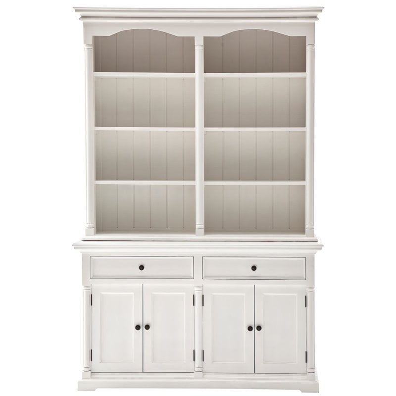 Beaumont Lane Storage Cabinet with Hutch in Pure White