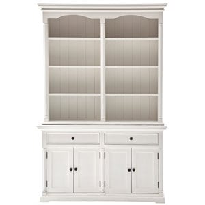 Beaumont Lane Storage Cabinet with Hutch in Pure White