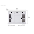 Beaumont Lane Sliding Door Buffet in Pure White
