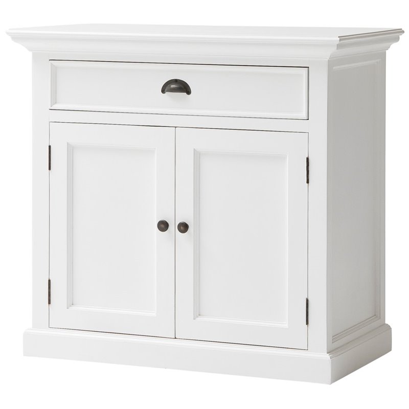Beaumont Lane Solid Mahogany Pure White Buffet Rectangular 33.5