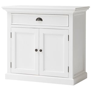 Beaumont Lane Solid Mahogany Pure White Buffet Rectangular 33.5&quot x 35.5&quot x 19.5&quot Assembled