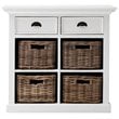 Beaumont Lane Medium Buffet with 4 Baskets in Pure White