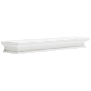 Beaumont Lane Solid Mahogany White Wall Shelf Rectangular Hand Finished 47.24&quot
