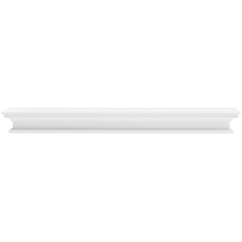 Beaumont Lane Solid Mahogany White Wall Shelf Rectangular Hand Finished 47.24