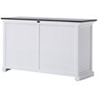 Beaumont Lane Pure White Wood Sideboard Dining Buffet With Black Top - Assembled